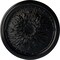 Ekena Millwork Luton Ceiling Medallion (Fits Canopies up to 1 1/8"), Hand-Painted Jet Black, 15 3/4"OD x 5/8"P CM16LUBLF - alternate 1